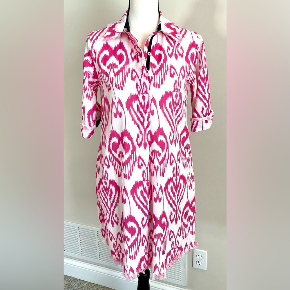 Dizzy Lizzie cotton linen shirt dress XS